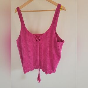 Fuschia Knit Tank Top